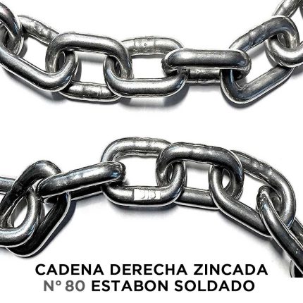 Cadena derecha zincada n° 80 estabon soldado KUSHIRO