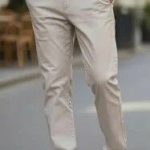 Pantalón De Gabardina Corte Chino Hombre